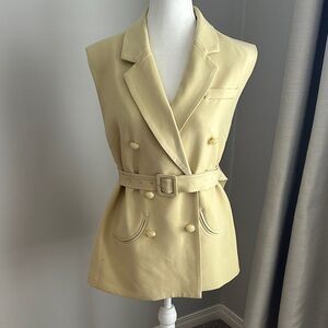 Double-Breasted Cream Women's Vest